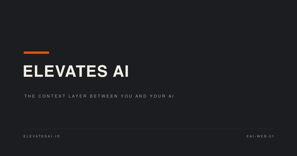 Elevates AI · The context layer between you and your AI